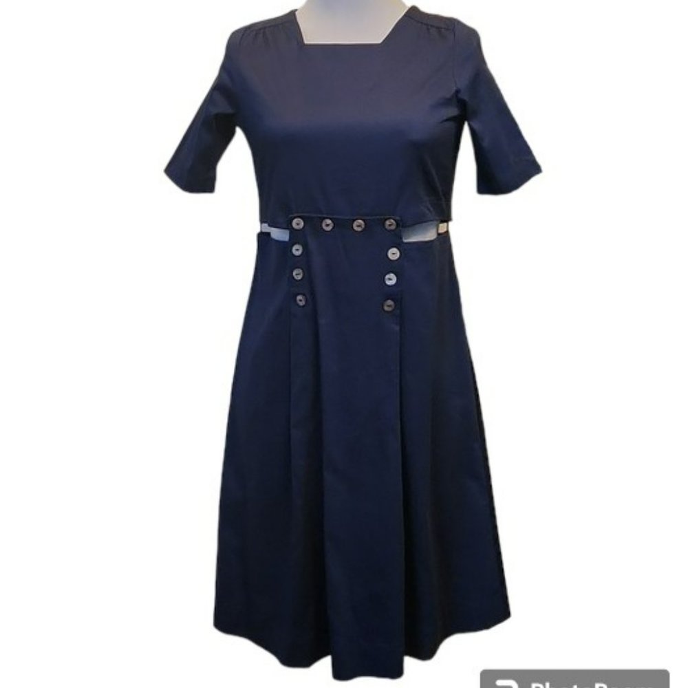 NWT - Blue Button-Accent Cutout Dress by "Miss Issipi" - Girls' Size 12